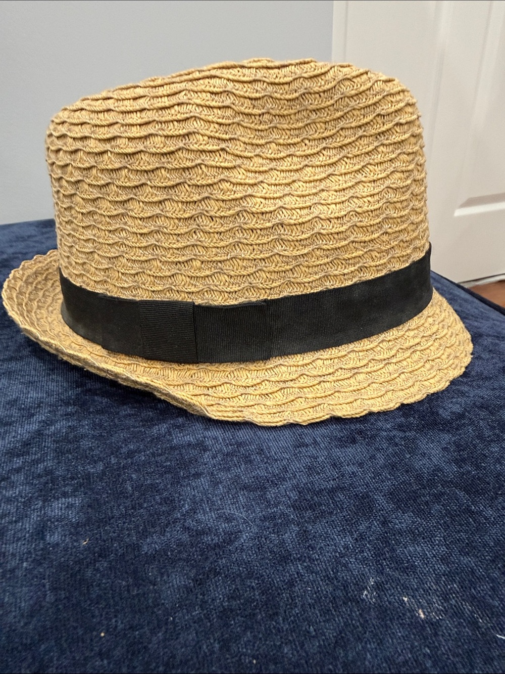 Apt. 9 Woven Straw Fedora with Black Band